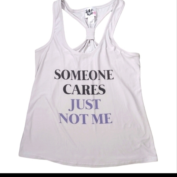 SOMEONE Cares Just Not Me Pajama Set NWOT Jr L - Picture 3 of 5